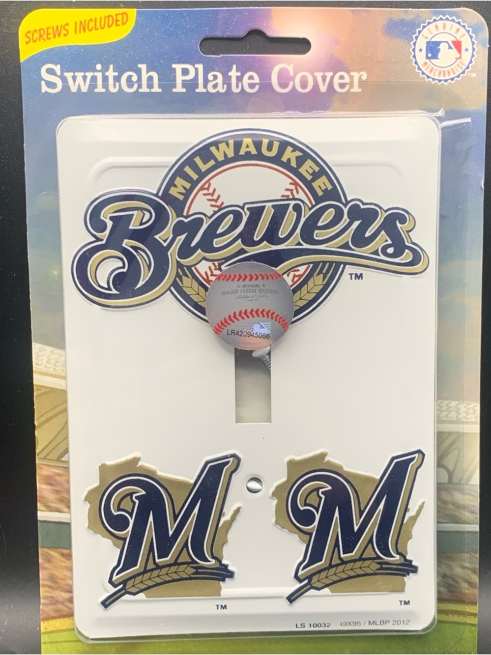 New Light Switch Plate SIgn Milwaukee Brewers Baseball Officially Licensed